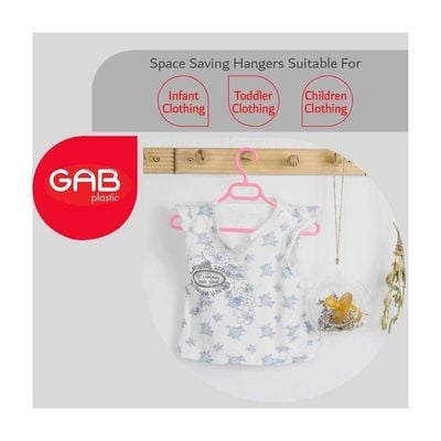 GAB Plastic Plastic Hangers for Kids Pack of 20