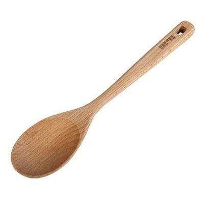 Round Wooden Spoon with Long Handle