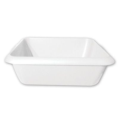 GAB Plastic, Rectangle Basin, White, Plastic Washbasin, Cleaning Accessory, Multipurpose Washing Sink, Medium Plastic Washbowl, Recycled Plastic, Sturdy and Durable.