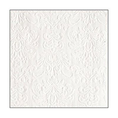 Ambiente Small Embossed Napkins, White