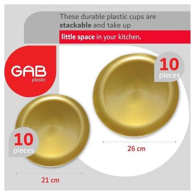 Reusable Plastic Cup and Plate set, Pack of 30, Unbreakable Tableware, BPA-free