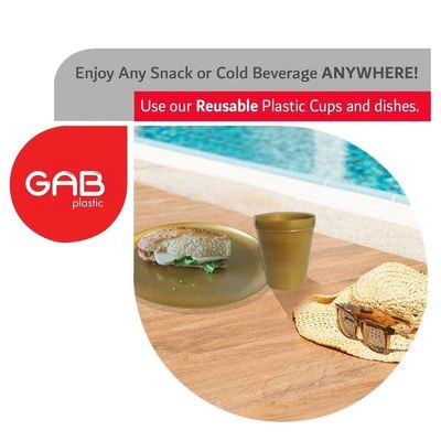 Reusable Plastic Cup and Plate set, Pack of 30, Unbreakable Tableware, BPA-free