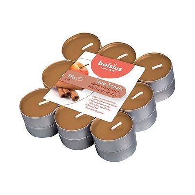 Pack OF 18 True Scented Apple Cinnamon Tealight Candles