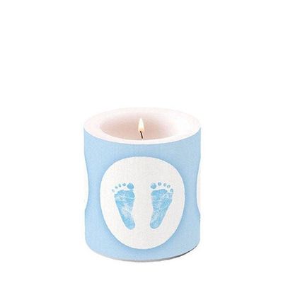 Ambiente Baby Boy Candle Baby Steps, Small