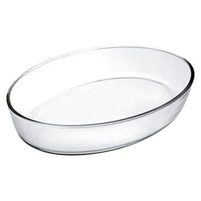 Ibili Kristall Glass Oval Baking Dish, 35 x 25cm