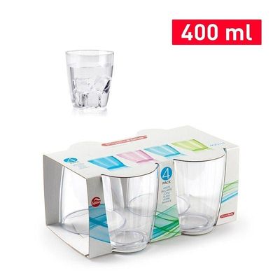 Plastic Forte Pack of 4 Cups