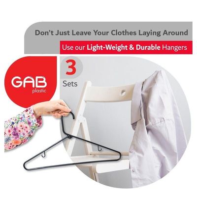 GAB Plastic Plastic Hangers Pack of 18