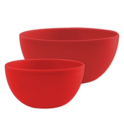 GAB Plastic, Salad Bowl, Set of 2, Medium and large mixing bowl and serving bowl, Kitchen tool, Great for serving salad, fruits, popcorn, or chips, Sturdy and durable, Made from BPA-free Plastic