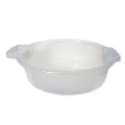 GAB Plastic, Oval Clear Basin, 46cm, Plastic Washbasin, Multipurpose Washing Sink, Plastic Washbowl, Recycled Plastic, Sturdy and Durable.