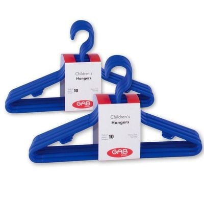 GAB Plastic Plastic Hangers for Kids Pack of 20