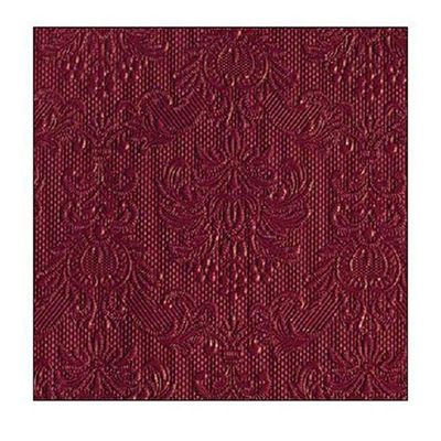 Ambiente Small Embossed Napkins, Bordeaux