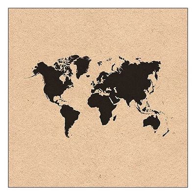 Ambiente  Large Recycled World Map Napkins