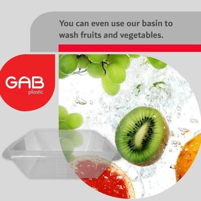 GAB Multipurpose Washing Sink Plastic  Clear