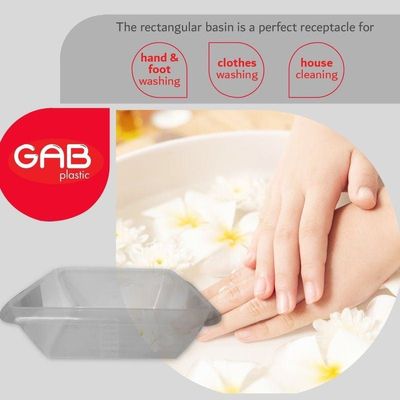 GAB Multipurpose Washing Sink Plastic  Clear