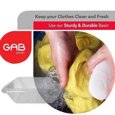 GAB Multipurpose Washing Sink Plastic  Clear