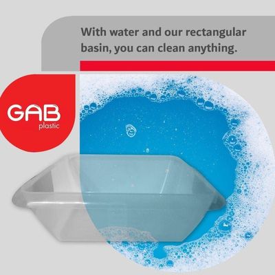 GAB Multipurpose Washing Sink Plastic  Clear