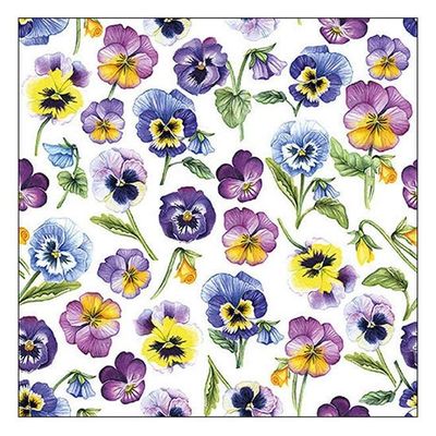 Ambiente Large Pansy All Over Napkins