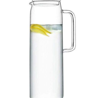 1CHASE Heat Resistant Borosilicate Water Jug With Lid Clear 1500ml
