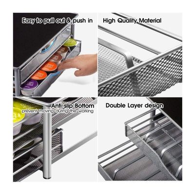 1CHASE Double Layer Coffee Capsule Holder Drawer