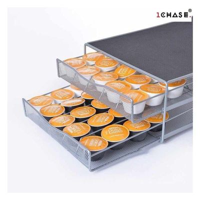 1CHASE Double Layer Coffee Capsule Holder Drawer