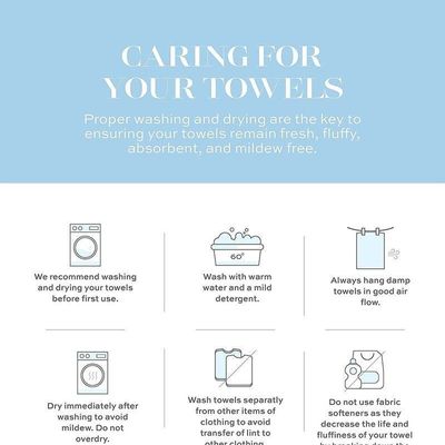 Luxury Hand Towels Cotton Hotel spa Bathroom Towel 16x30  Set Of 6 Light Blue