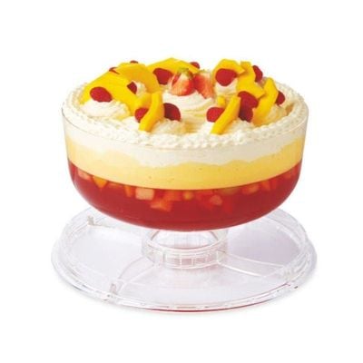 1CHASE 3 in 1 Acrylic  Multi-Function Cake Stand With Dip Bowl And Punch Bowl