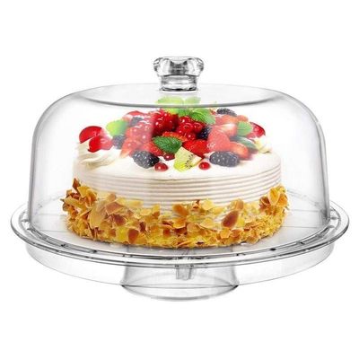 1CHASE 3 in 1 Acrylic  Multi-Function Cake Stand With Dip Bowl And Punch Bowl