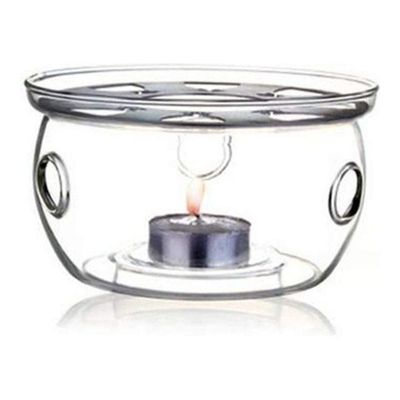 1CHASE Glass Teapot With Tea Warmer