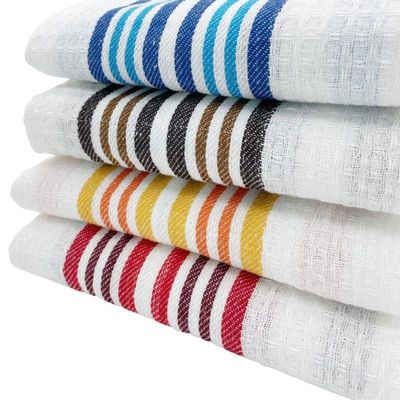 Honey Comb Stripe Kitchen Towel Pack of 8 (38 x 64 CM)