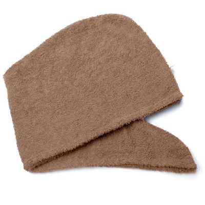 100% Cotton Terry Hair Towel Wrap, Beige