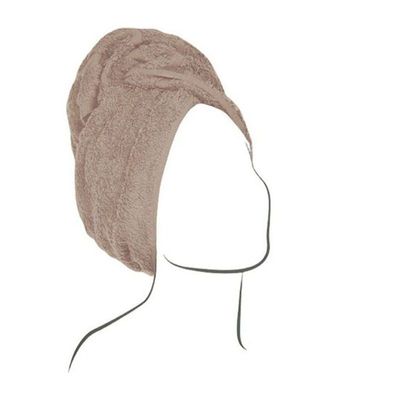 100% Cotton Terry Hair Towel Wrap, Beige