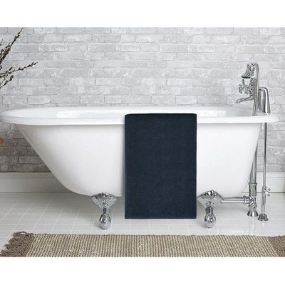 Oversized Bath  Sheets , Soft Absorbent Large Towels Set Of 2  600 GSM 76.2x152.4 CM Navy