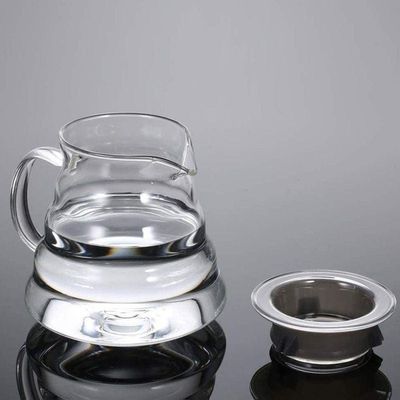 1CHASE Borosilicate Heat Resistant Glass Coffee Server Pot For Pour Over Coffee Maker, Hand Drip Coffee Jug Decanter, Clear, 600ML