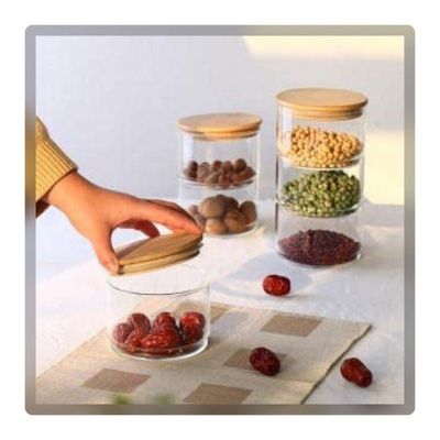 3 Layer Food Storage Jar with Airtight Bamboo Lid