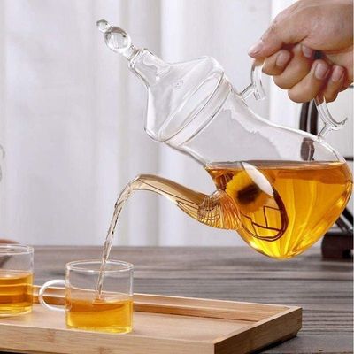 1CHASE Borosilicate Heat Resistant Arabic Style Glass Teapot