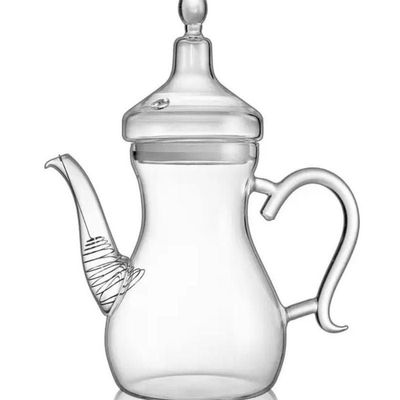 1CHASE Borosilicate Heat Resistant Arabic Style Glass Teapot