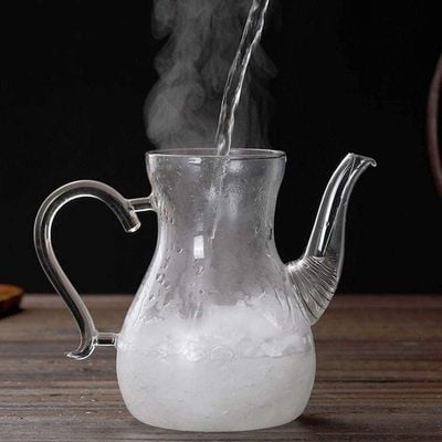1CHASE Borosilicate Heat Resistant Arabic Style Glass Teapot