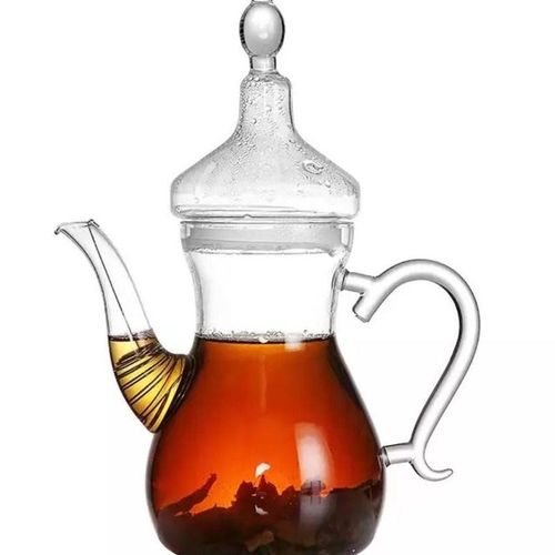 1CHASE Borosilicate Heat Resistant Arabic Style Glass Teapot