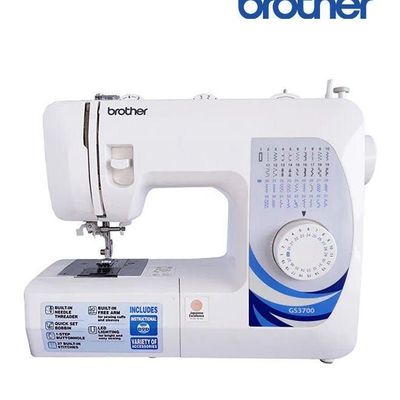 Traditional Metal Chassis Sewing Machine GS3700 White