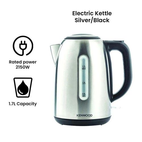 Stainless Steel Cordless Kettle With Auto Shut-Off & Removable Mesh Filter 1.7 L 2150 W ZJM01.AOBK Silver/Black