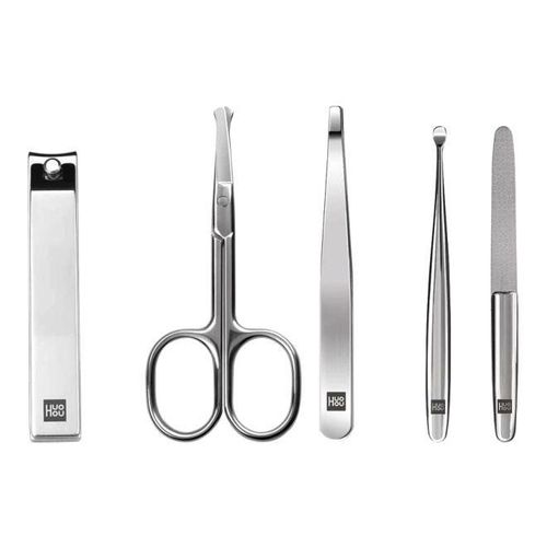 5-Piece Stainless Steel Nail Clipper Set Silver