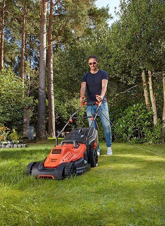 Buy Electric Lawn Mower With Bike Handle 1600 Watt Black Orange