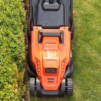 Electric Lawn Mower With Bike Handle 1600 Watt Black/Orange