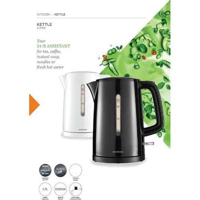 Cordless Electric Kettle With Auto Shut-Off & Removable Mesh Filter 1.7 L 2200 W ZJP00.000BK Black