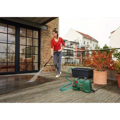 Bosch Easy Aquatak 100 Long Lance High Pressure Washer Machine with Accessories, 1100 w, 06008A7E01 Multicolour