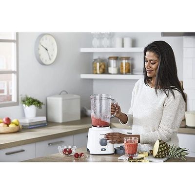 Premium Power Blender Smoothie Maker Blend N Heat  With  Tritan Jar, 2 Smoothie2Go Bottles, Heating Function For Soup, 10 Speed+6 Preset Programs, Ice Crush Function 3 L 1500 W BLM92.920SS silver