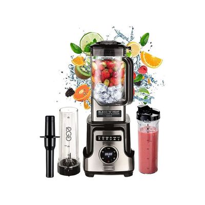 Premium Power Blender Smoothie Maker Blend N Heat  With  Tritan Jar, 2 Smoothie2Go Bottles, Heating Function For Soup, 10 Speed+6 Preset Programs, Ice Crush Function 3 L 1500 W BLM92.920SS silver