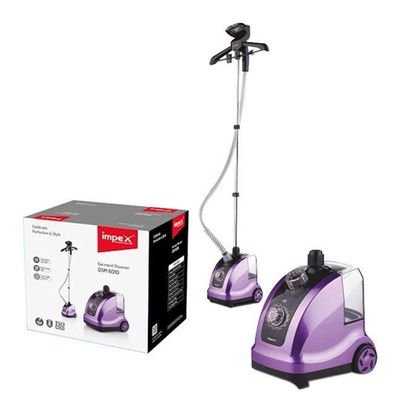 Electric Garment Steamer With Temperature Control System 1.3 L 1950 W GSM 6010 Purple/Black/Clear