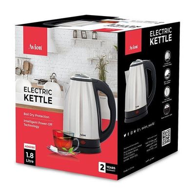 Electric Coffee & Tea Kettle 1.8 L 1500 W AEK6180 Silver/Black