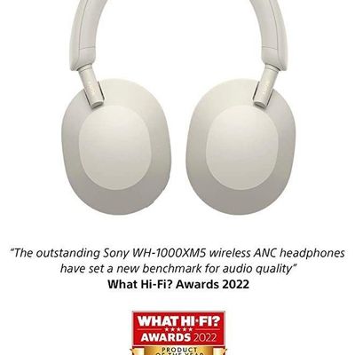 Wireless Noise-Cancelling Headphones WH-1000XM5 Platinum Silver